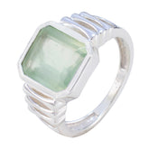 Ava Signet Light Green Solitaire Ring